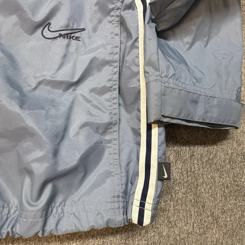 VTG Nike‎ Windbreaker Jacket Hoodie Men's XL Swoosh 1/2 Zip Vented Striped